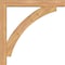 Ekena Millwork Thorton Block Smooth Bracket w/ Offset Brace, Western Red Cedar, 5 1/2"W x 36"D x 36"H BKT0604X36X36THR05SWR - alternate 2